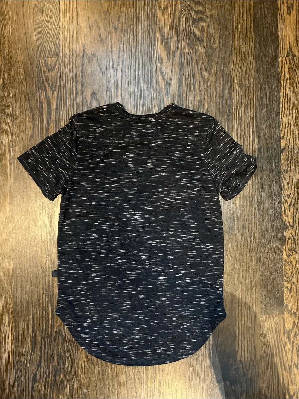 Youth Black Space-Dye Crew Neck Shirt | Short Sleeved T-Shirt |Youth Medium 8-10